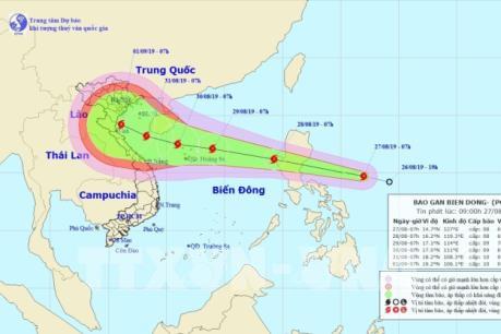 Áp thấp nhiệt đới đã mạnh lên thành bão Podul
