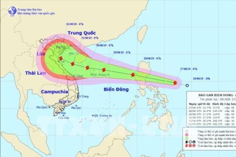 Sáng 28/8, bão Podul sẽ đi vào Biển Đông