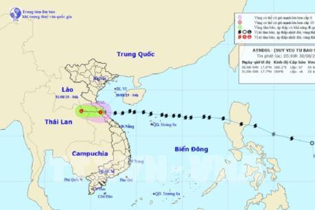 Bão số 4 suy yếu thành áp thấp nhiệt đới và tan dần