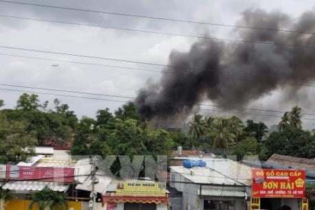 Cháy kho xưởng tại quận Thủ Đức