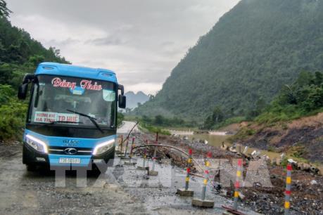 Quảng Bình: Tuyến đường đi Cửa khẩu Quốc tế Cha Lo có điểm sạt lở nguy hiểm