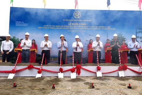 Hà Nội khởi công dự án nâng cấp đường Tản Lĩnh - Yên Bài