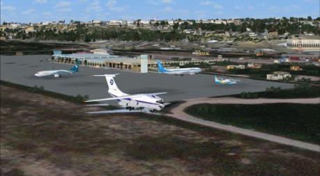 Sân bay quốc tế Mogadishu trúng pháo cối