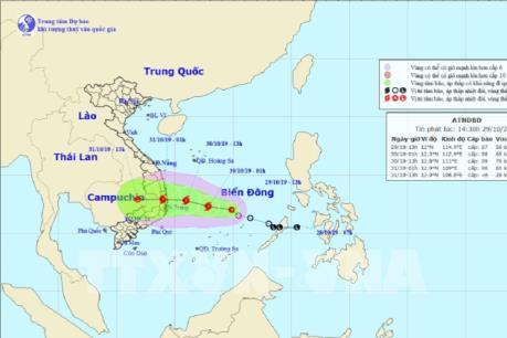 Áp thấp nhiệt đới mạnh lên thành bão cơn bão số 5