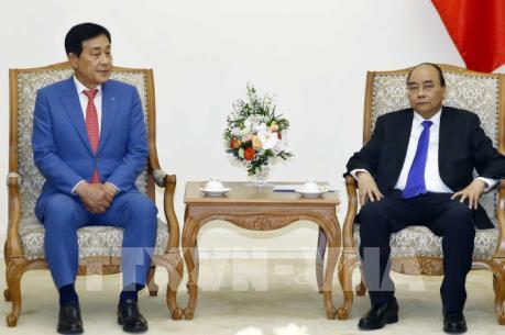 Thủ tướng Nguyễn Xuân Phúc tiếp Chủ tịch Tập đoàn Tài chính Hana, Hàn Quốc ​