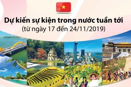 Dự kiến sự kiện trong nước tuần từ 17/11 đến 24/11/2019