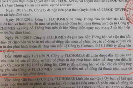 FLCHomes: Cổ đông không yêu cầu hoàn trả tiền mua cổ phần