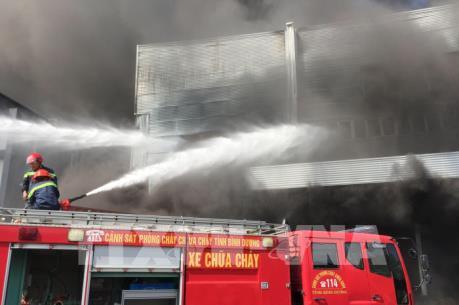 Bình Dương: Cháy tại Công ty trách nhiệm hữu hạn Master Sofa International