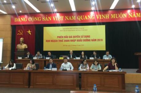 Đấu giá quyền sử dụng hạn ngạch thuế quan nhập khẩu đường năm 2019