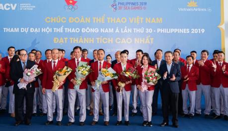Vietnam Airlines đồng hành cũng đoàn thể thao Việt Nam tham dự SEA Games 30