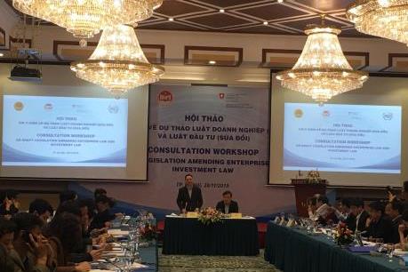 Lấy ý kiến cho dự thảo Luật Doanh nghiệp và Luật Đầu tư (sửa đổi)