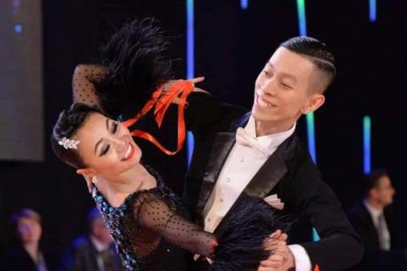 Cặp VĐV dancesport Đức Hòa - Hải Yến mang "vàng" về cho đoàn Việt Nam