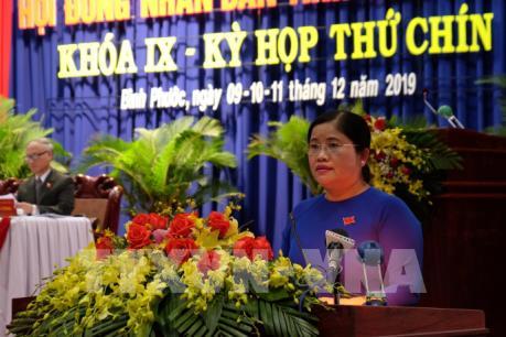 Bà Trần Tuệ Hiền được bầu giữ chức Chủ tịch UBND tỉnh Bình Phước
