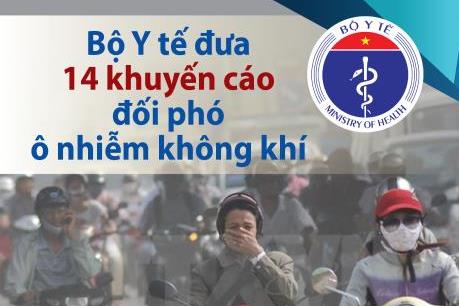 Bộ Y tế đưa 14 khuyến cáo đối phó ô nhiễm không khí