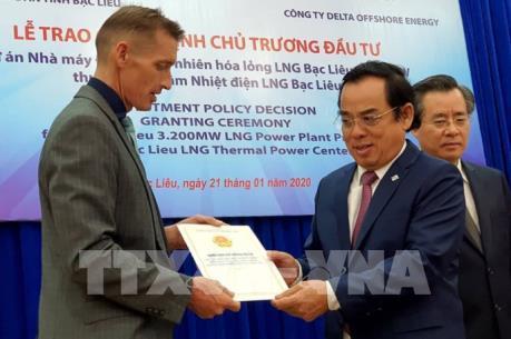 Đầu tư dự án Nhà máy điện khí tự nhiên hóa lỏng Bạc Liêu