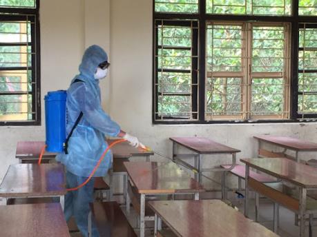 Dịch bệnh do chủng mới virus Corona: Hà Nội đồng loạt phun thuốc khử trùng trường học
