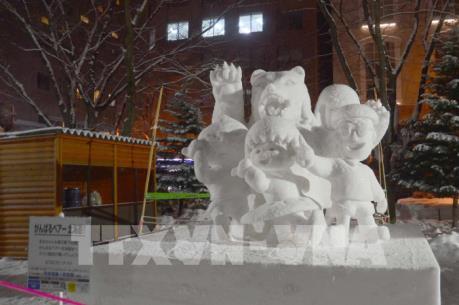 Lễ hội tuyết Sapporo "điêu đứng" vì nhiệt độ cao bất thường