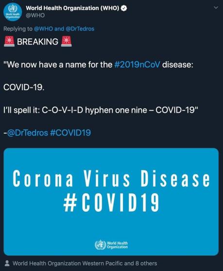 WHO đặt tên mới cho nCoV là "Covid-19", thông báo có vaccine trong vòng 18 tháng