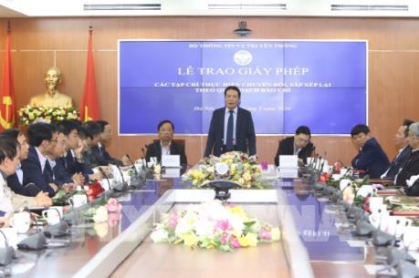 Trao giấy phép hoạt động cho 18 tạp chí chuyển đổi theo quy hoạch báo chí
