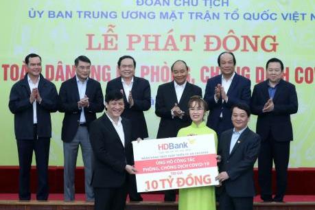 HDBank ủng hộ 10 tỷ đồng cho phòng, chống dịch COVID-19