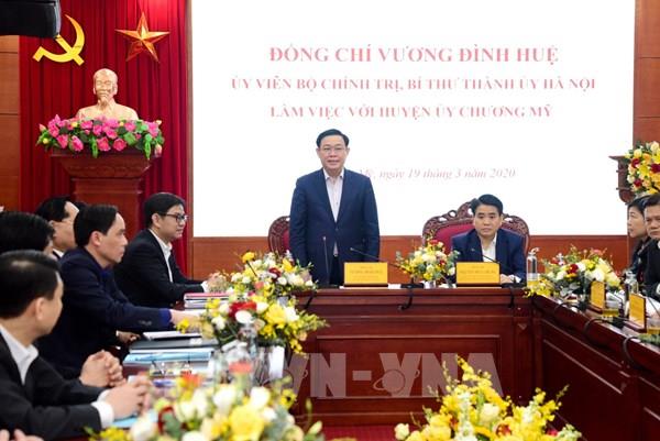 Bí thư Thành ủy Hà Nội: Các địa phương cần có nhiều phương án phòng chống dịch COVID-19