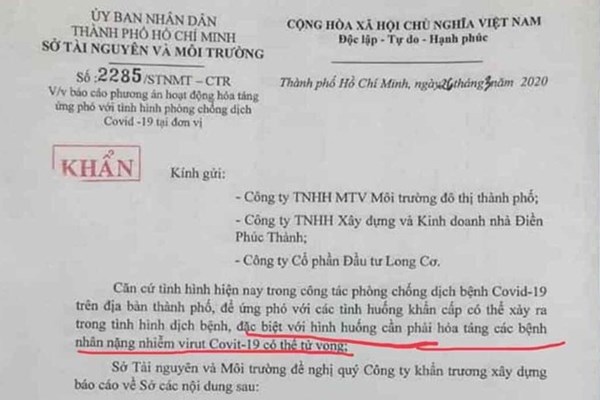 Tp. Hồ Chí Minh thu hồi văn bản gây hoang mang dư luận