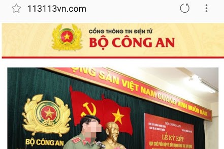 Phát hiện trang mạng mạo danh Cổng Thông tin điện tử Bộ Công an
