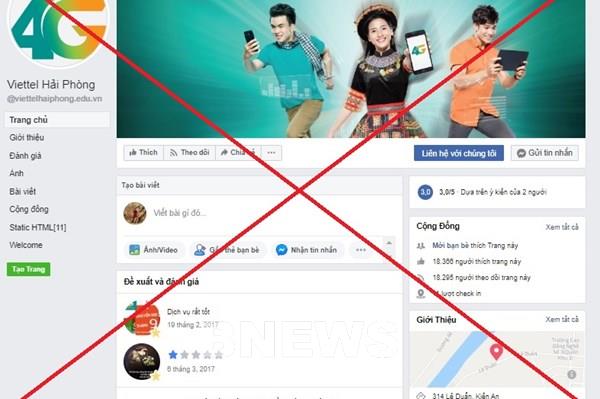 Viettel gỡ bỏ 186 trang fanpage mạo danh thương hiệu Viettel trên Facebook
