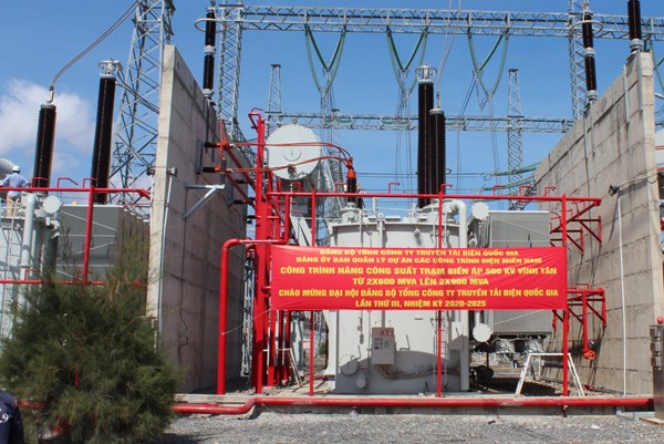 Hoàn thành giai đoạn 1 dự án nâng công suất trạm biến áp 500kV Vĩnh Tân
