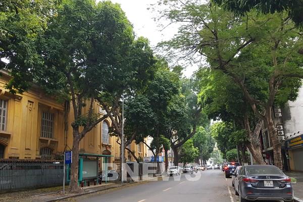 Sáng nay, đường phố Hà Nội vắng người qua lại