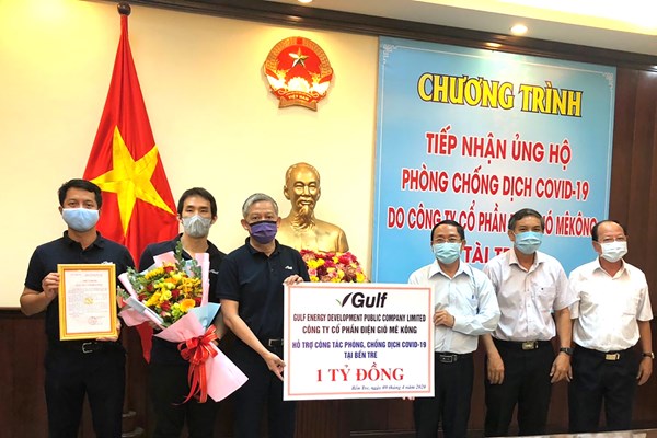 Tập đoàn GULF ủng hộ 1 tỷ VND hỗ trợ Bến Tre phòng chống dịch COVID-19