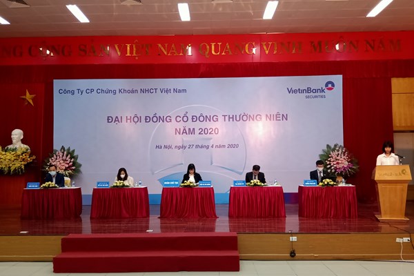 Đại hội đồng cổ đông VietinBank Securities thống nhất chia cổ tức năm 2020 là 6% 