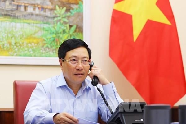 Phó Thủ tướng Phạm Bình Minh điện đàm với Ngoại trưởng Mỹ Mike Pompeo