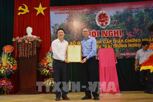 Công bố nhãn hiệu "Vải trứng Hưng Yên"