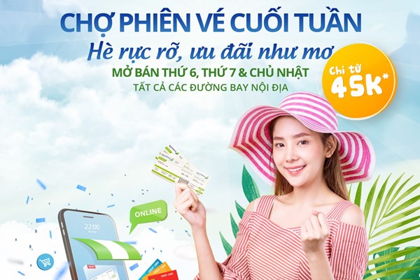 Bamboo Airways ưu đãi giá vé vào ba ngày cuối tuần