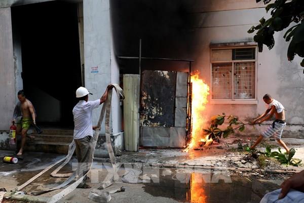 Cháy chung cư ở thành phố Đà Nẵng