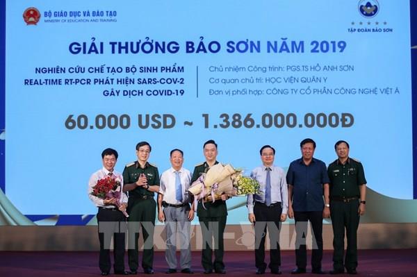 Nghiên cứu chế tạo bộ sinh phẩm phát hiện SARS-CoV-2 được trao Giải thưởng Bảo Sơn