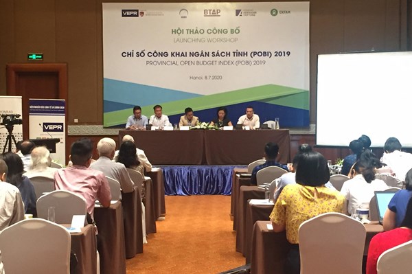 Chỉ số công khai ngân sách tỉnh trung bình đạt 66,55/100 điểm