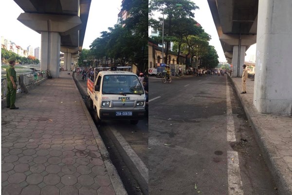 Lập lại trật tự đô thị trên phố Cầu Mới