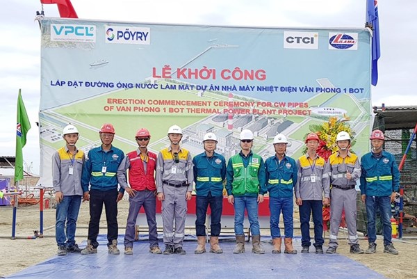 Lilama triển khai hạng mục đầu tiên tại Nhà máy Nhiệt điện BOT Vân Phong 1