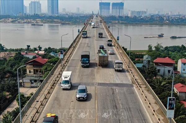 Phân luồng giao thông trong thời gian sửa chữa cầu Thăng Long