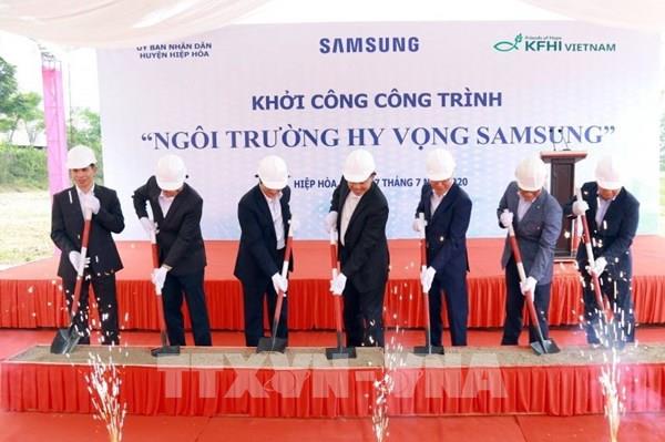 Gần 20 tỷ đồng xây dựng Ngôi trường Hy vọng Samsung tại Bắc Giang