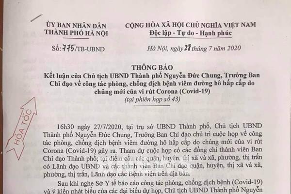 Hà Nội rà soát những người đi Đà Nẵng và trở về Hà Nội từ 8/7