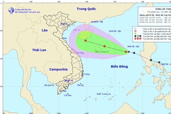 Ứng phó với áp thấp có khả năng mạnh lên thành áp thấp nhiệt đới