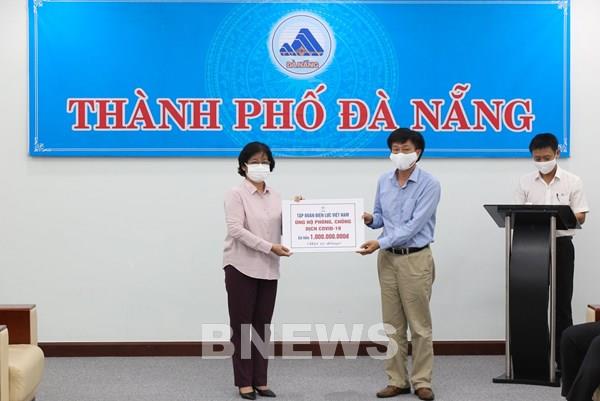 Dịch COVID-19: EVN ủng hộ thành phố Đà Nẵng hơn 1,6 tỷ đồng
