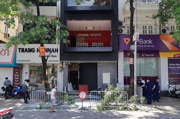 Hà Nội: Nổ bình gas tại phố Kim Mã, 2 người nhập viện