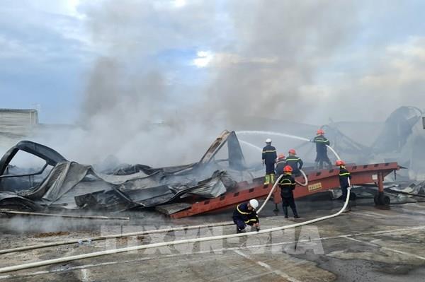 Cháy lớn tại Công ty JAANH Vina ở Bắc Ninh