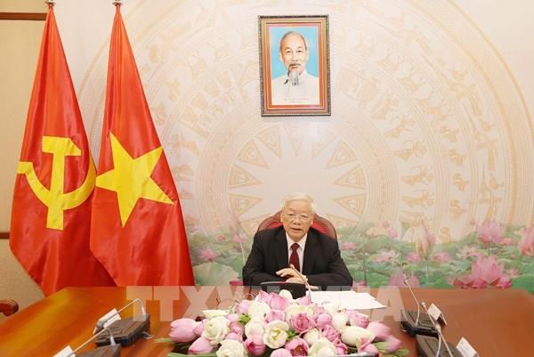 Tổng Bí thư, Chủ tịch nước điện đàm với Tổng Bí thư, Chủ tịch nước Lào