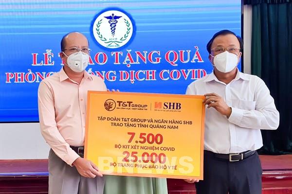 SHB và T&T Group tiếp tục ủng hộ hàng nghìn kit xét nghiệm cho Quảng Nam