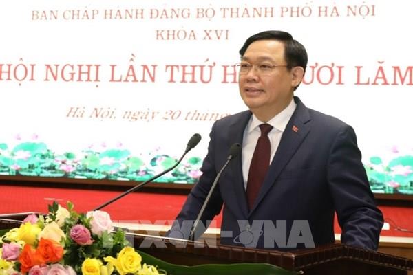 Bí thư Thành ủy Vương Đình Huệ: Hà Nội tận dụng khoa học công nghệ để phát triển đột phá